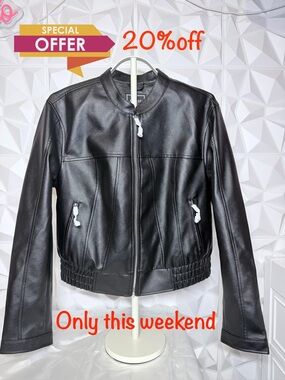 🖤Guess Black Leather Jacket